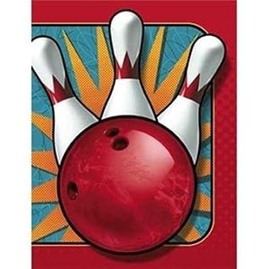It's A Strike! Bowling Party Invitations 8 Pack
