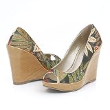 Delicious Myway Wedges 7.5 Nat (Beige) Floral