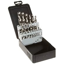Precision Twist C15R10P High Speed Steel Jobber Length Drill Bit Set, Uncoated (Bright) Finish, 118 Degree Conventional Point, Inch, 15 piece, 1/16" to 1/2" x 32nds
