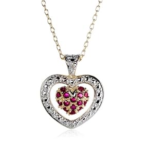Diamond-Accent Heart Pendant Jewelry