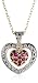 18k Gold Overlay Sterling Silver Ruby and Diamond-Accent Heart Pendant, 18"
