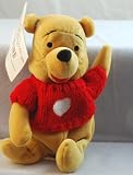 Disney Bean Bag Winnie the Pooh 8" Wearing Knitted Holiday Valentine Sweater