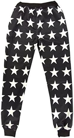 Men's Joggers Pants 3d Stars Jogging Sweatpants Sport Gym Women's Trousers (S)