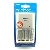 Sanyo Eneloop - Chargeur MQN04 + 8 piles Eneloop AA / LR06 (HR-3UTGA) + 4 piles Eneloop AAA / LR03 (HR-4UTGA) - Advantage SETpar Eneloop