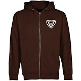 NCAA St. Bonaventure Bonnies Logo Applique Full Zip Hoodie - Brown