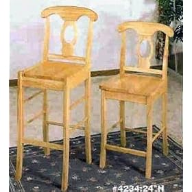 Two 24 Natural Napoleon Bar Stools by The Furniture Cove