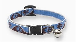 Lupine 1/2" Muddy Paws Adjustable Breakaway Collar with Bell for Cats with 8-to-12-Inch Necks