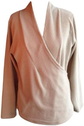 HadleyStilwell Fleece Nursing Top-Sand Gridded-SM