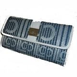 Liz Claiborne Checkbook Wallet Heritage Mosaic Flats Denim
