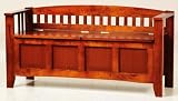 Jaclyn Entryway Storage Bench, 30.75"Hx50"W, WALNUT