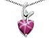 Original Star K(tm) Heart Shape Created 8mm Created Star Ruby Pendant in .925 Sterling Silver