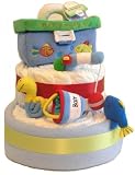Activity Baby Cakes - Gone Fishing Diaper Cake Baby Shower Centerpiece Gift Basket