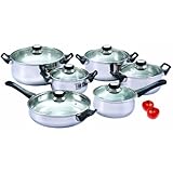 Cook N Home 12 Piece Stainless Steel Cookware Set