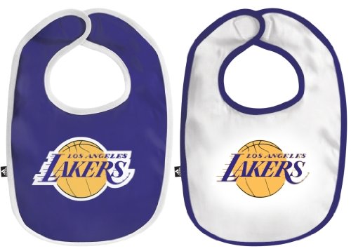 NBA Kids Los Angeles Lakers 2 Piece Team Bib Set - R21F9Cla (Regal Purple, 0-3 Months)