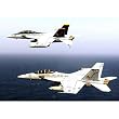 F/A-18F Super Hornets (2 Above Water) Art Poster Print - 11x17