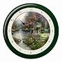 Garden of Prayer Soothing Sounds Clock by Thomas Kinkade - Green (13")