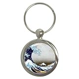 Great Wave at Kanagawa Key Chain (Round)
