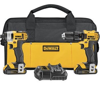 DEWALT DCK280C2 20-Volt Max Li-Ion 1.5 Ah Compact Drill and Impact Driver Combo Kit