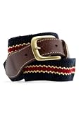 H.E. Homini Emerito Men's Striped Buckle Belt