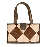 Baby Changing Handbag in Tan Argyle
