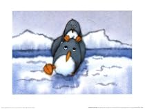 Penguin Pete and Tim Art Poster Print by Marcus Pfister, 16x12
