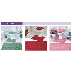 3 TLG LUXUS BADEZIMMERGARNITUR 55x85cm Standard BADEMATTE