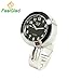 FeelGlad (TM) Universal Waterproof Motorcycle Handlebar Black Dial Clock Noctilucent 7/8