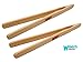 Set Of 2 Reusable Bamboo Toast Tongs - Wooden Toaster Tongs For Cooking & Holding - 8 Inch Long - Ideal Kitchen Utensil For Cheese Bacon Muffin Fruits Bread - Ultra Grip - Eco-friendly