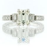 41 Y3QAKyuL. SL160  2.70ct Emerald Cut Diamond Engagement Anniversary Ring