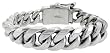 Gent's Sterling Silver 5/8" (16 mm) Wide, Graduated Cuban (Curb) Link Bracelet, in 8", 8 1/2" & 9"