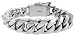 Gent's Sterling Silver 5/8 (16 mm) Wide, Graduated Cuban (Curb) Link Bracelet, in 8, 8 1/2 & 9