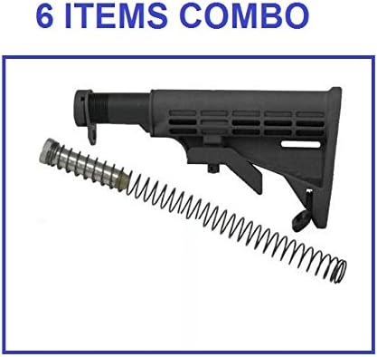 HSG® MADE IN U.S.A. Black Mil Spec High Impact Strong A-Frame Design 6 Items Combo Kit Great Value for Hunting Outdoor Range Shooting Paintball Airsoft Aluminum Tube