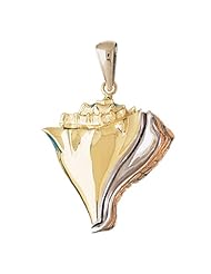 CleverEves 14K Gold Pendant Tricolor Shell 12.4 - Gram(s)