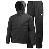 IMAGE OF Helly Hansen Men's Seven J Rain Jacket and Pant Set - Black S
