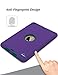 iPad Mini Case, Vogue Shop 2in1 Hybrid Case Cover for iPad Mini 1 2 3 Hard Cover for iPad Mini Printed Design Pc+ Silicone Hybrid High Impact Defender Case Combo Hard Soft Case Cover (Purple+Teal)