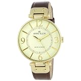 AK Anne Klein Womens 109168IVBN Gold-Tone Roun