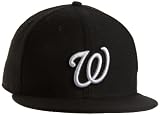 MLB Washington Nationals Black with White Logo 59FIFTY Fitted Cap (7 5/8)