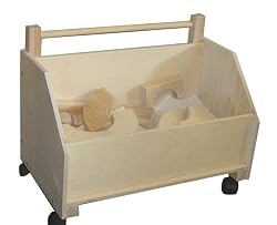 Wooden Toy Chest on Wheels