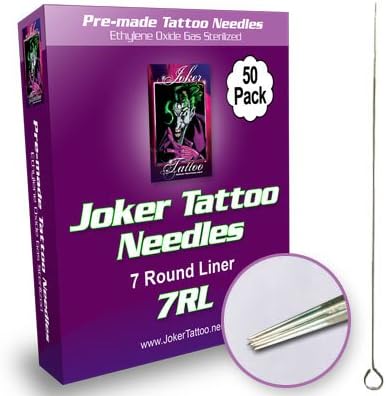 Joker Tattoo Needles 7 Round Liners Box of 50