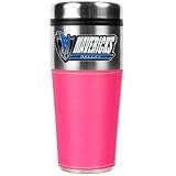 NBA Dallas Mavericks 16-Ounce Stainless Steel Travel Tumbler with Pink Sleeve