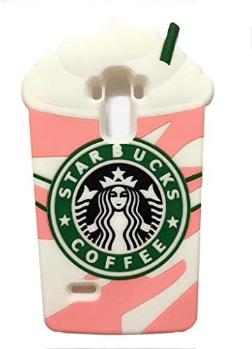 LliVEER Pink Starbucks Coffee Cup Ice Cream Silicone Back Cover Case For LG G4 Note LS770/LG G Stylo LS770 MS631