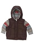 Knit sleeve puffa jacket Chocolate 0/3 MNTHS