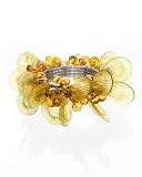Home, James! Crystal Shells Napkin Ring - Amber