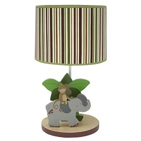 Bedtime Originals Baby Zoo Lamp with Shade - Chocolate