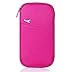 ONOR-Tech Multi-Functional Fashion Ticket Passport Credit Card ID Document Organizer Holder Bag Purse Travel Pouch Case Cover (Rose Red)