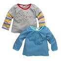 Blue Zoo Baby Pack of two flower and striped tops