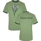 The Smashing Pumpkins Distressed Heart Heather Green Adult T-shirt Tee (Medium)