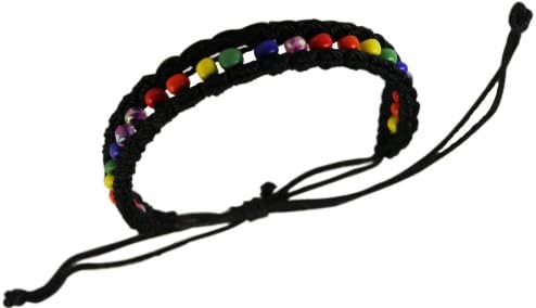 Rainbow Bead Braided Bracelet