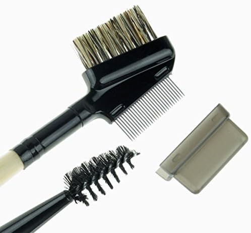 ATNICHES Double Ended Brow Eyelash Brush,Lash Curler