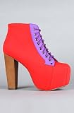 Jeffrey Campbell The Lita Colorblock Shoe in Red and Purple - Shoes for Women
